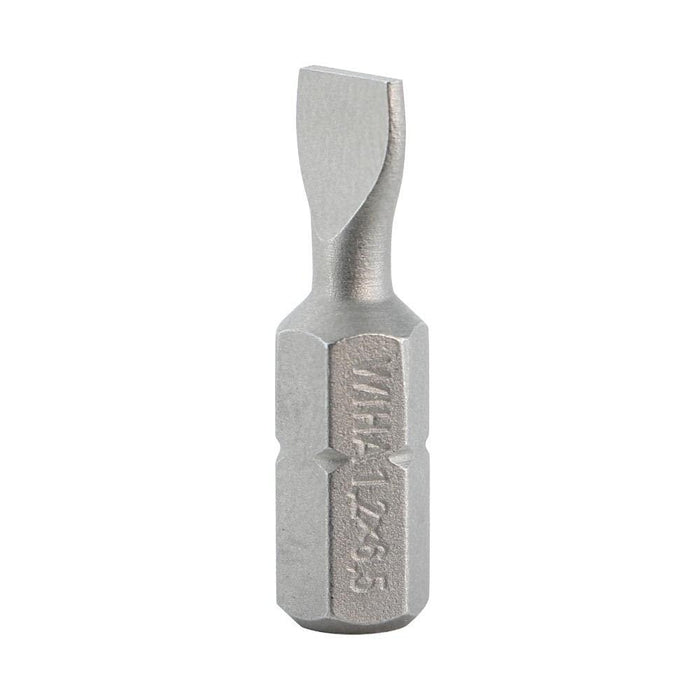 Wiha Slotted Insert Bit 6.5 x 25mm (1/4)