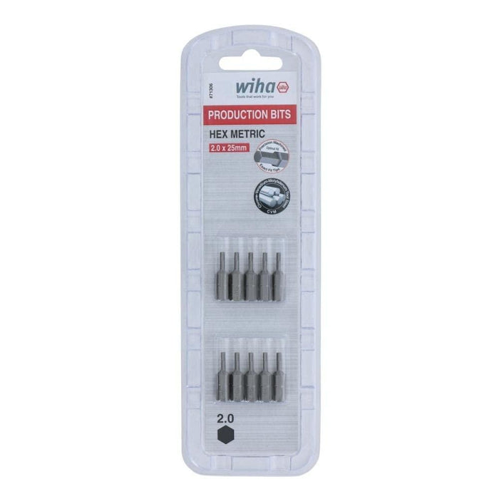Wiha Hex Metric Insert Bit 2.0 x 25mm