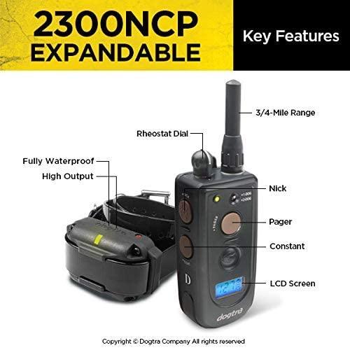 Dogtra 2300NCP Professional Grade High-Output 3/4-Mile 2-Dog Expandable Remote Training E-Collar