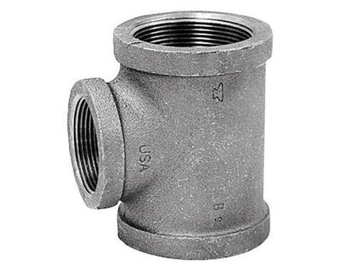 Anvil 1 in. FPT X 1 in. D FPT 1/2 in. D FPT Black Malleable Iron Reducing Tee