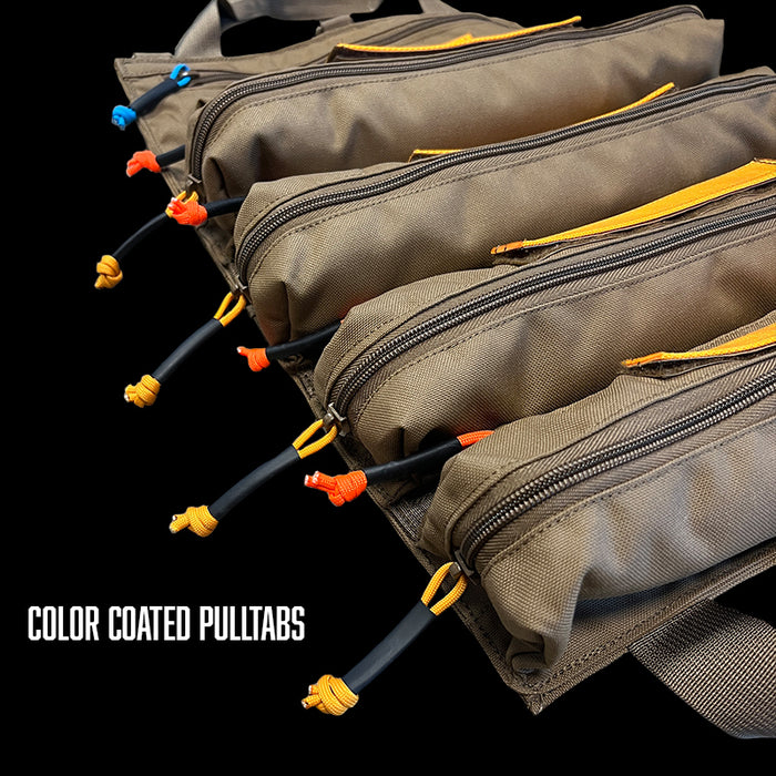 Dual Zip Tool Roll Pouch XL Black/Orange