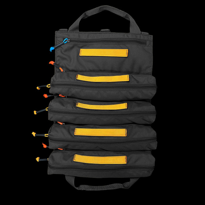 Dual Zip Tool Roll Pouch XL Black/Orange