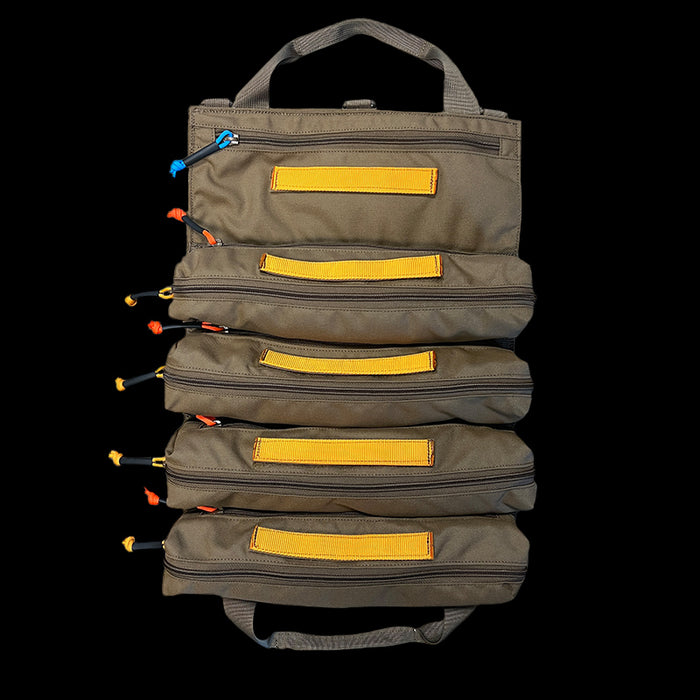 Dual Zip Tool Roll Pouch XL Coyote/Orange