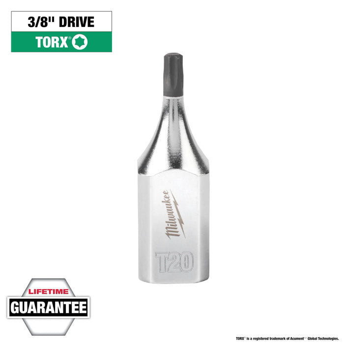 Milwaukee 3/8in. Drive T20 TORX® Bit Socket, 45-34-1010, main product view