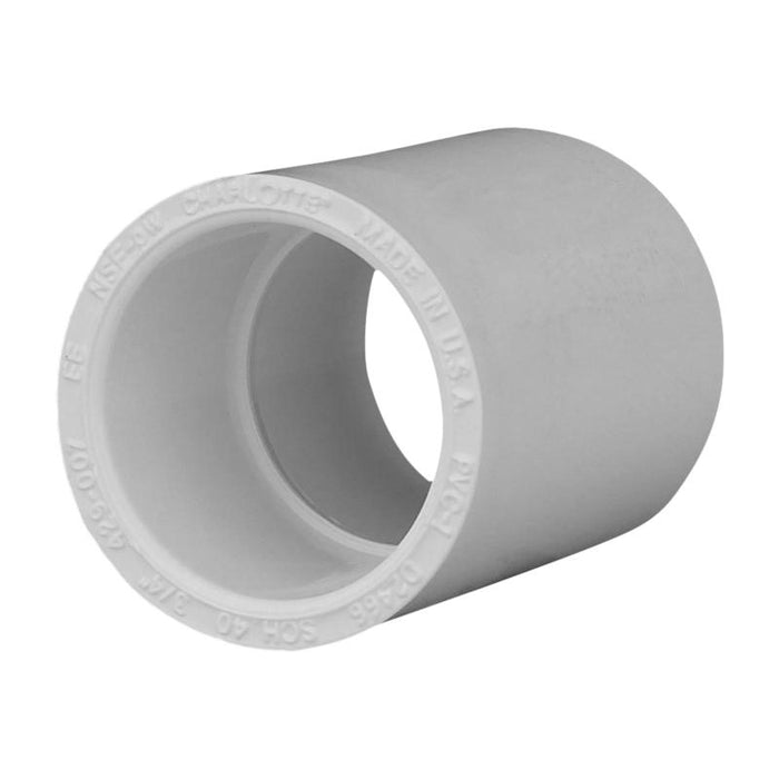 Charlotte Pipe Schedule 40 3/4 in. Slip X 3/4 in. D Slip PVC Coupling 1 pk