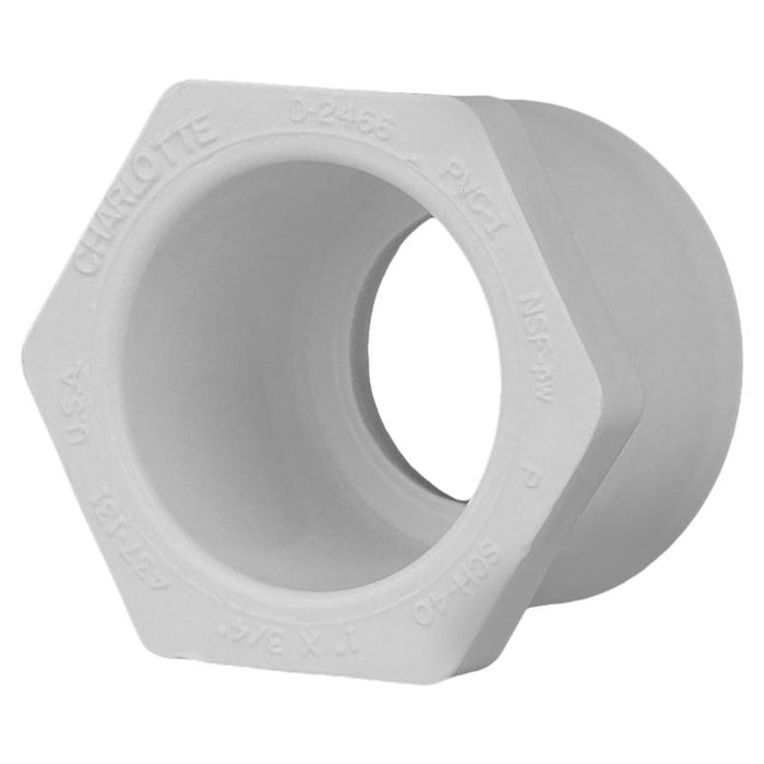 Charlotte Pipe Schedule 40 1 in. Slip X 3/4 in. D Slip PVC Reducing Bushing 1 pk