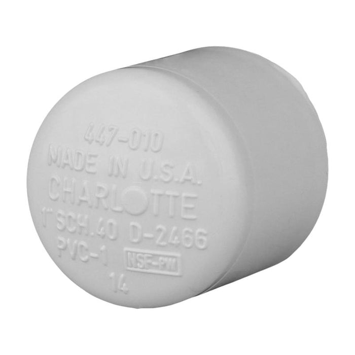 Charlotte Pipe Schedule 40 1 in. Slip PVC Cap 1 pk