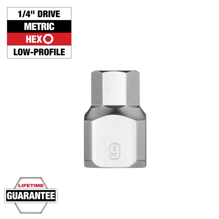 Milwaukee 1/4in. Drive 9mm Low-Profile Hex Bit Socket, 45-34-1136, main product view