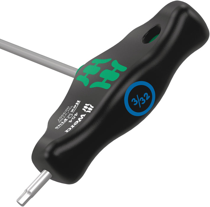 Wera 454 Imperial T-handle hexagon screwdriver Hex-Plus, imperial, 3/32" x 150 mm 05023357001, view 2