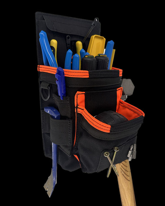 Compact Double Stack Tool Pouch ROTATE/QUICK RELEASE Black/Orange