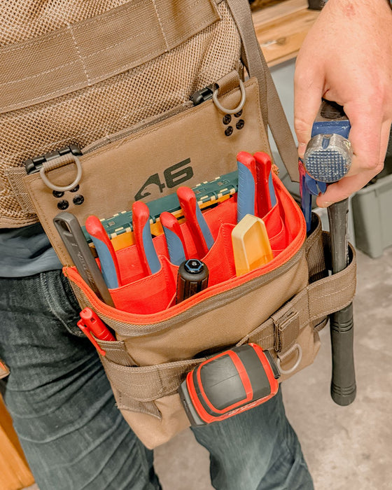 Main Tool Attachment Pouch ROTATE/QUICK RELEASE Black/Orange