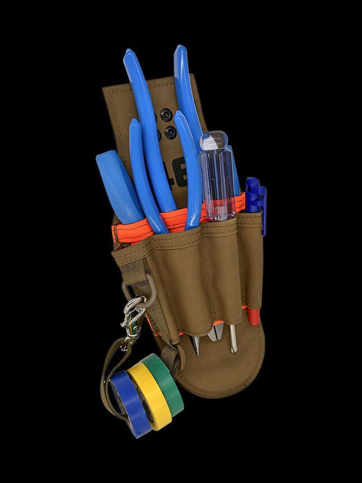 7 Pocket Electricians Pouch ROTATE/QUICK RELEASE Coyote/Orange