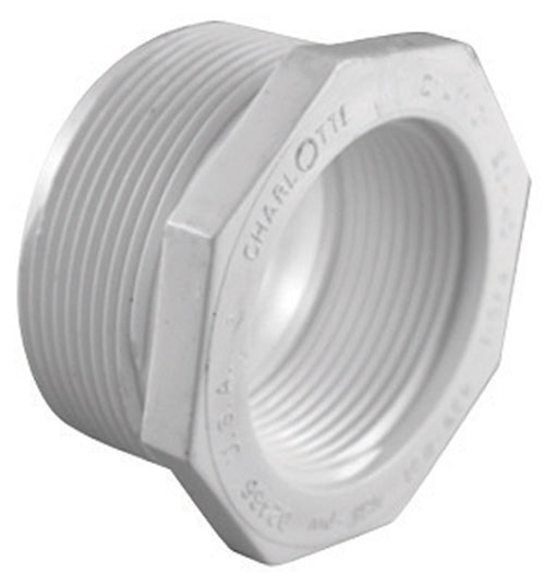 Charlotte Pipe Schedule 40 3/4 in. MPT X 1/2 in. D FPT PVC Reducing Bushing 1 pk