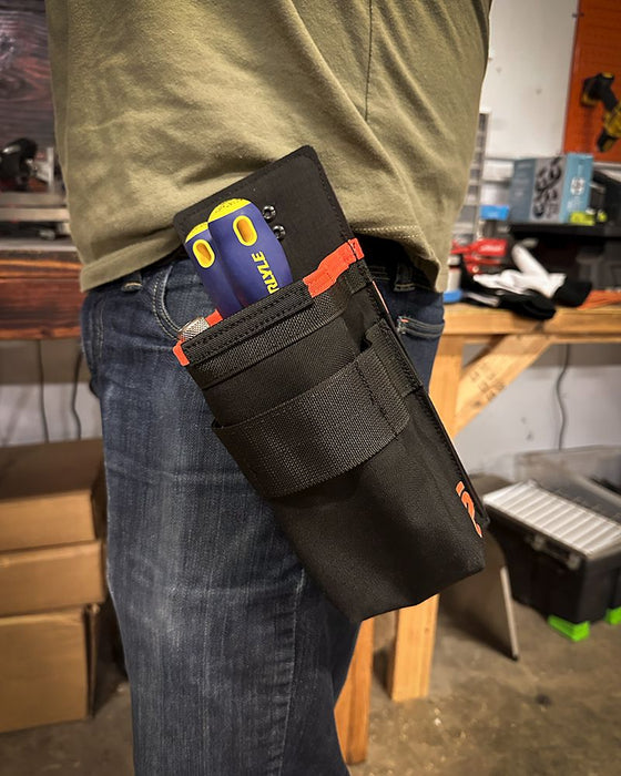 Vertical Fastener Pouch ROTATE/QUICK RELEASE Black/Orange