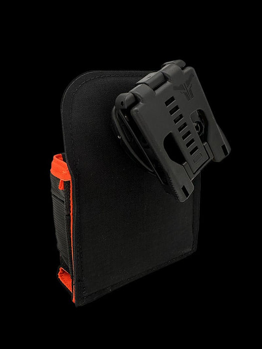 Large Pro-Flex™ Tape Measure Pouch ROTATE/QUICK RELEASE Black/Orange