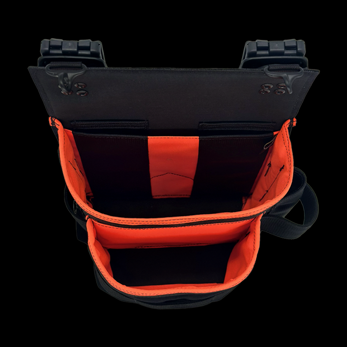 Screw and Nail Attachment Pouch ROTATE/QUICK RELEASE Black/Orange