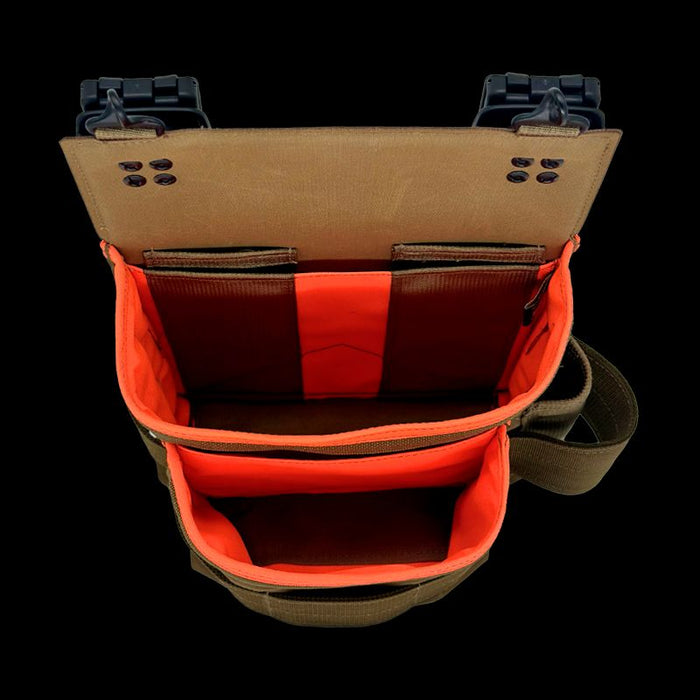 Screw and Nail Attachment Pouch ROTATE/QUICK RELEASE Coyote/Orange