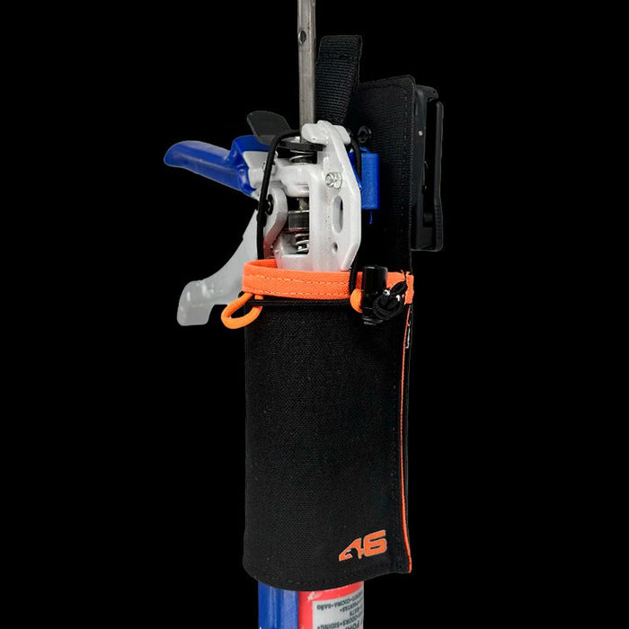 Compact Caulk Gun Holster ROTATE/QUICK RELEASE Black/Orange