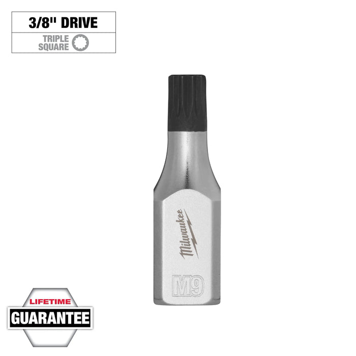 Milwaukee 3/8in. Drive 9mm Triple Square Bit Socket, 45-34-1143, main product view