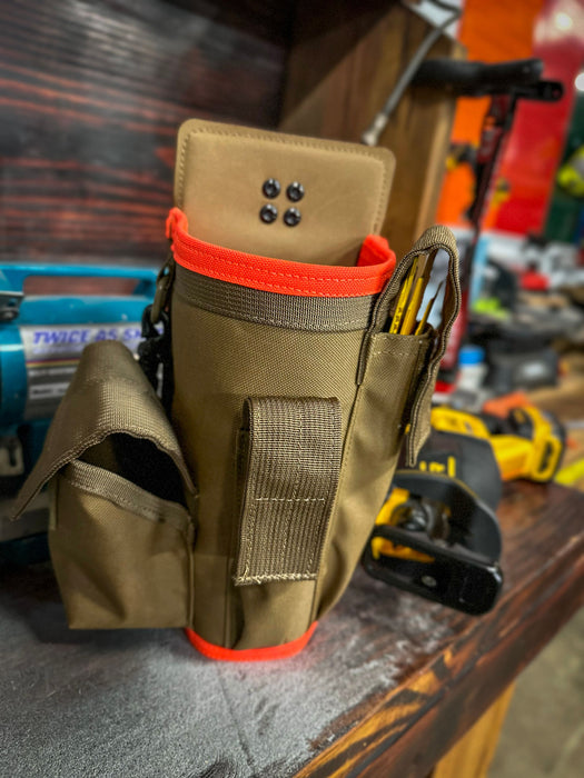 Reciprocating/Sawzall Pouch ROTATE/QUICK RELEASE Coyote/Orange