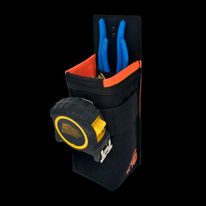 Vertical Fastener Pouch with Plier Sheath ROTATE/QUICK RELEASE Black/Orange