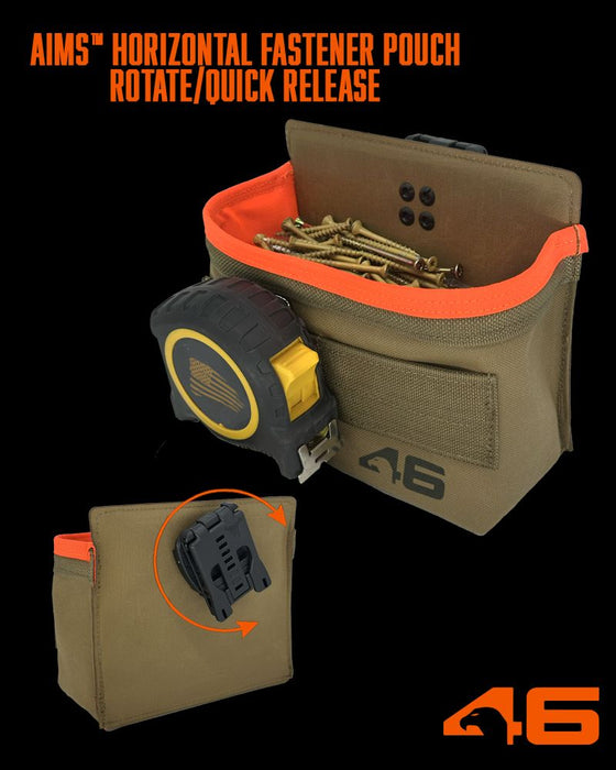 Horizontal Fastener Pouch ROTATE/QUICK RELEASE Coyote/Orange