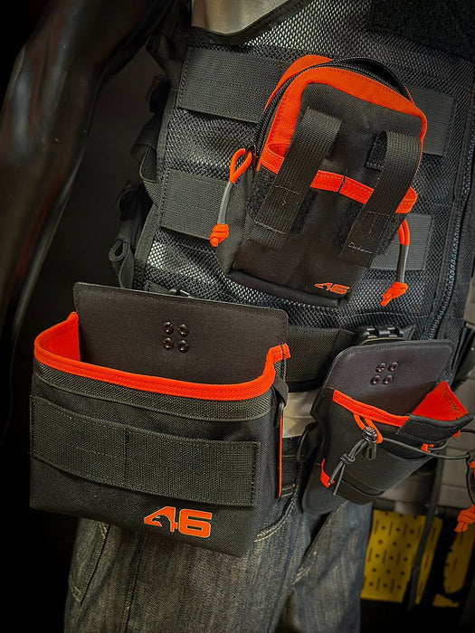 Horizontal Fastener Pouch ROTATE/QUICK RELEASE Black/Orange
