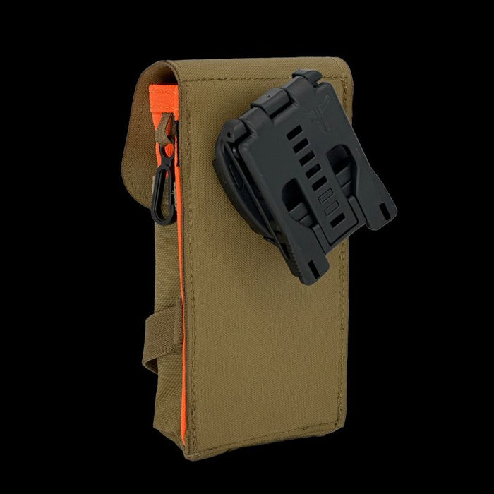 Flapped Mobile Phone Pouch ROTATE/QUICK RELEASE Coyote/Orange