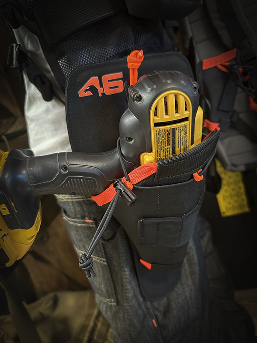 Universal Large Drill Holster ROTATE/QUICK RELEASE Black/Orange