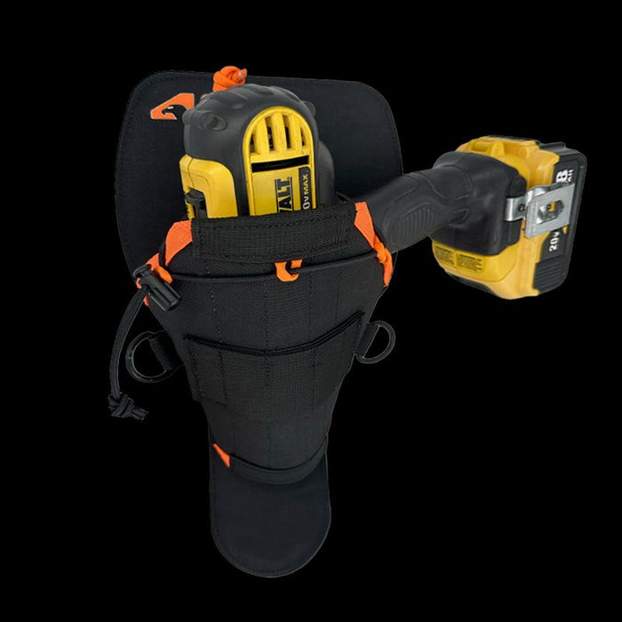 Universal Large Drill Holster ROTATE/QUICK RELEASE Black/Orange