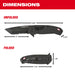 Milwaukee 48-22-1998 3” HARDLINE™ Serrated Blade Pocket Knife
