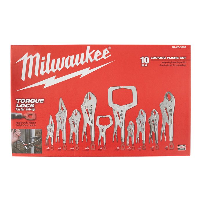 Milwaukee 48-22-3690 10pc TORQUE LOCK&trade; Pliers Kit