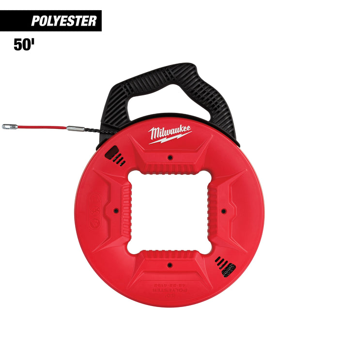 Milwaukee 48-22-4192 50’ Polyester Fish Tape with Flexible Metal Leader