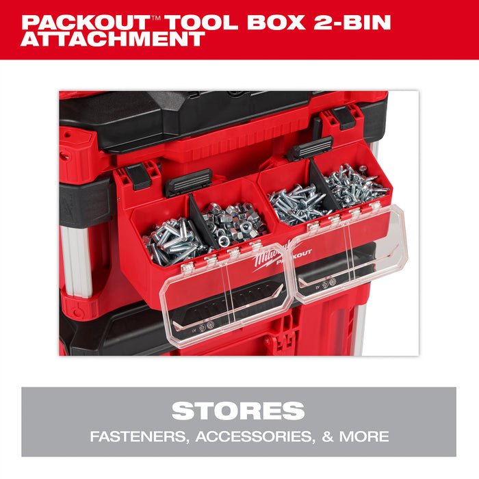 Milwaukee 48-22-8610 PACKOUT™ Tool Box 2-Bin Attachment