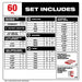 Milwaukee 48-32-5162 SHOCKWAVE™ Impact Duty 60PC Drill, Drive & Fasten with PACKOUT™