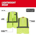 Milwaukee 48-73-2244 Class 2 High Visibility Yellow Mesh One Pocket Safety Vest - 4X/5X