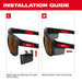 Milwaukee 48-73-2516 Full Frame Safety Glasses with Removable Side Shields – Brown Anti-Scratch Lenses