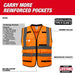 Milwaukee 48-73-5051 Class 2 High Visibility Orange Performance Safety Vest - S/M