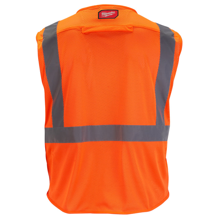 Milwaukee 48-73-5117 Class 2 High Visibility Orange Mesh Safety Vest - 2XL/3XL