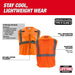 Milwaukee 48-73-5116 Class 2 High Visibility Orange Mesh Safety Vest - L/XL