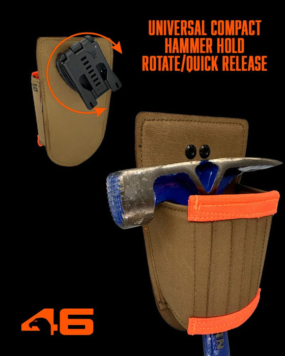 Universal Compact Hammer Hold ROTATE/QUICK RELEASE Coyote/Orange