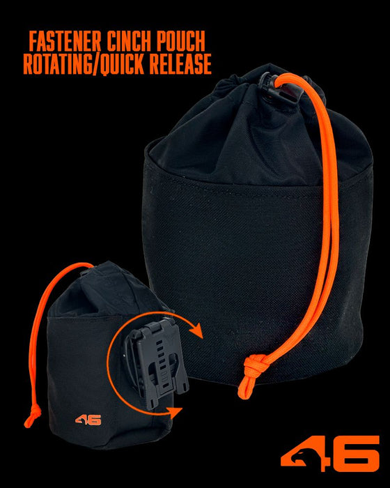 Fastener Cinch Pouch ROTATE/QUICK RELEASE Black/Orange
