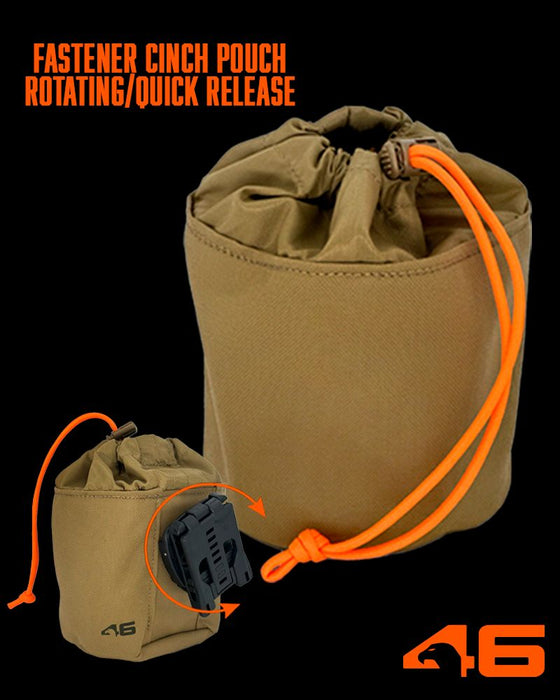 Fastener Cinch Pouch ROTATE/QUICK RELEASE Coyote/Orange