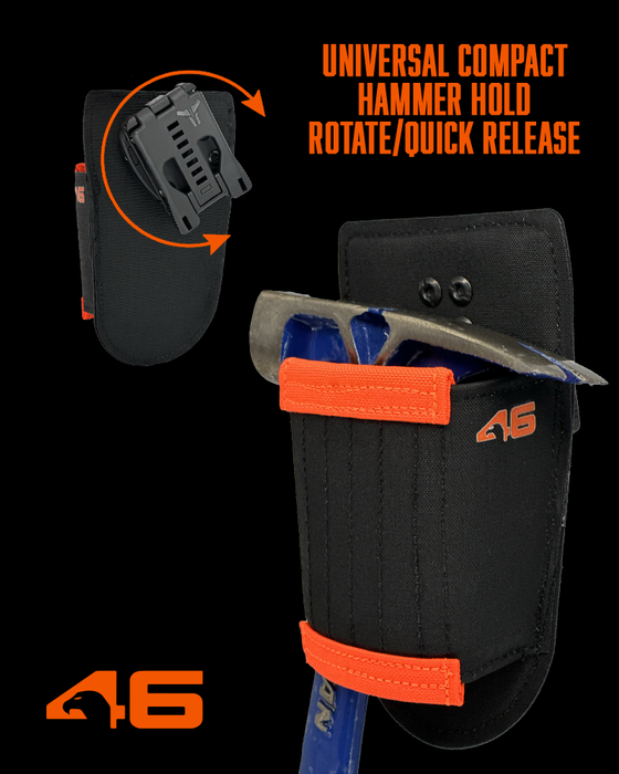 Universal Compact Hammer Hold ROTATE/QUICK RELEASE Black/Orange
