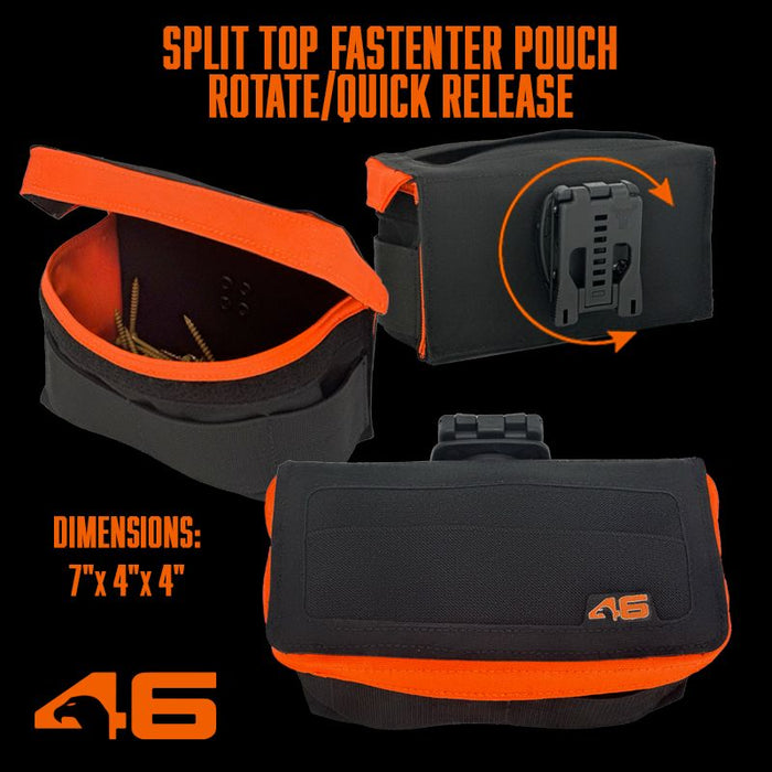 Split-Top 744 Fastener Pouch ROTATE/QUICK RELEASE Black/Orange