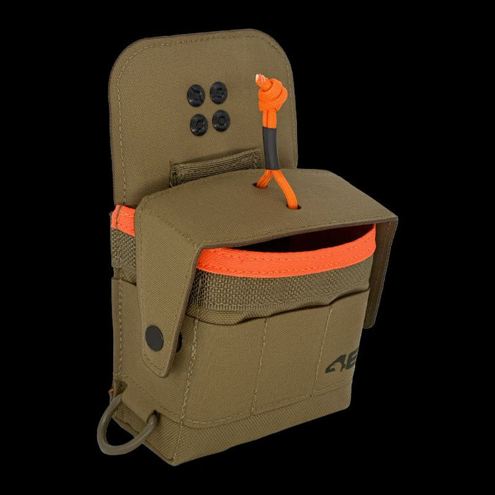 Tape Measure Pouch with Security Flap - ROTATE/QUICK RELEASE  Coyote/Orange