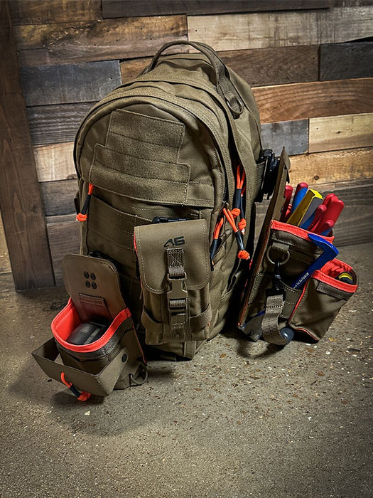 Prescott Compact Backpack Black/Orange