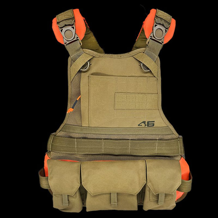 JourneyMESH™ Chest Rig W/ Cargo Pockets - V3 Coyote/Orange