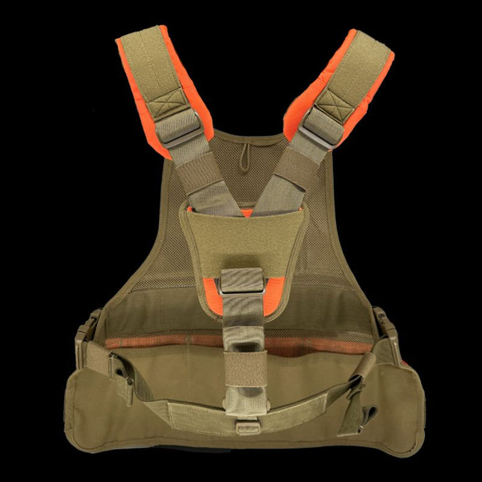 JourneyMESH™ Chest Rig W/ Cargo Pockets - V3 Coyote/Orange