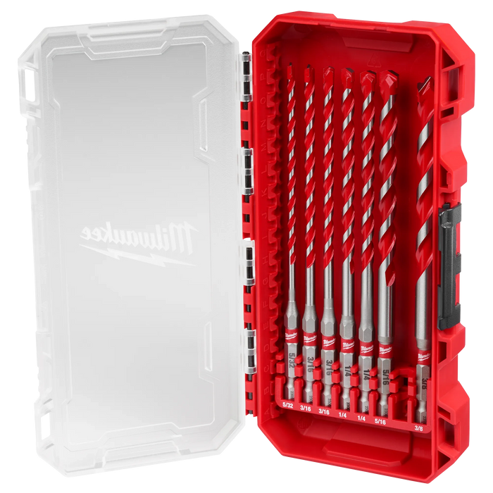 Milwaukee Shockwave 5/32 in. X 6 in. L Carbide Hammer Drill Bit Set Hex Shank 7 pc 48-20-9052, main product view